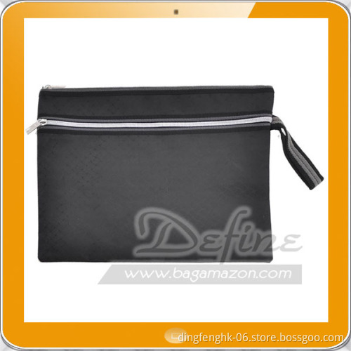 Braid Pattern Zipper Closure File Documents Holder Bag